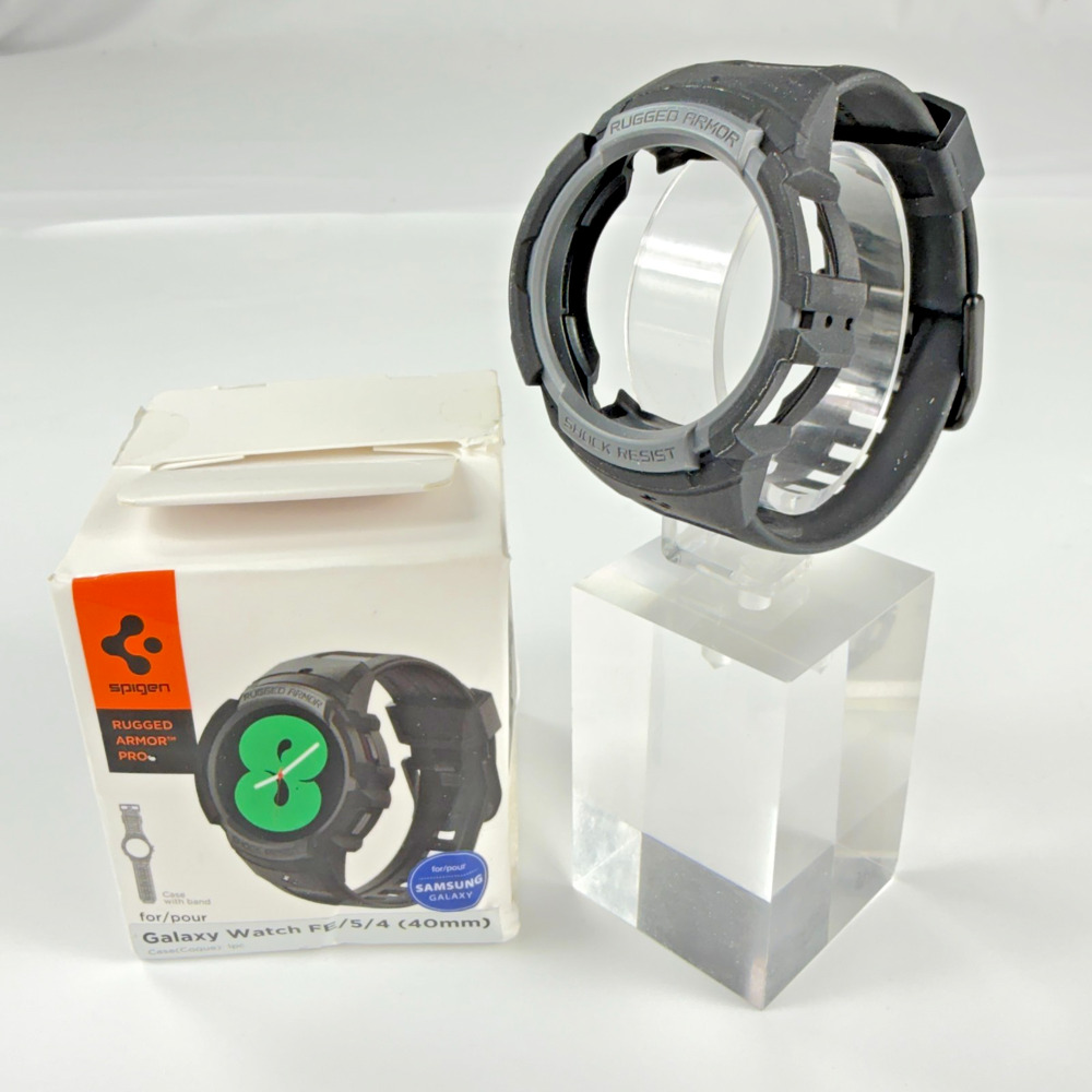 Galaxy Watch FE/5/4 (40mm) Case With Band Spigen Rugged Armor Pro Charcoal Gray